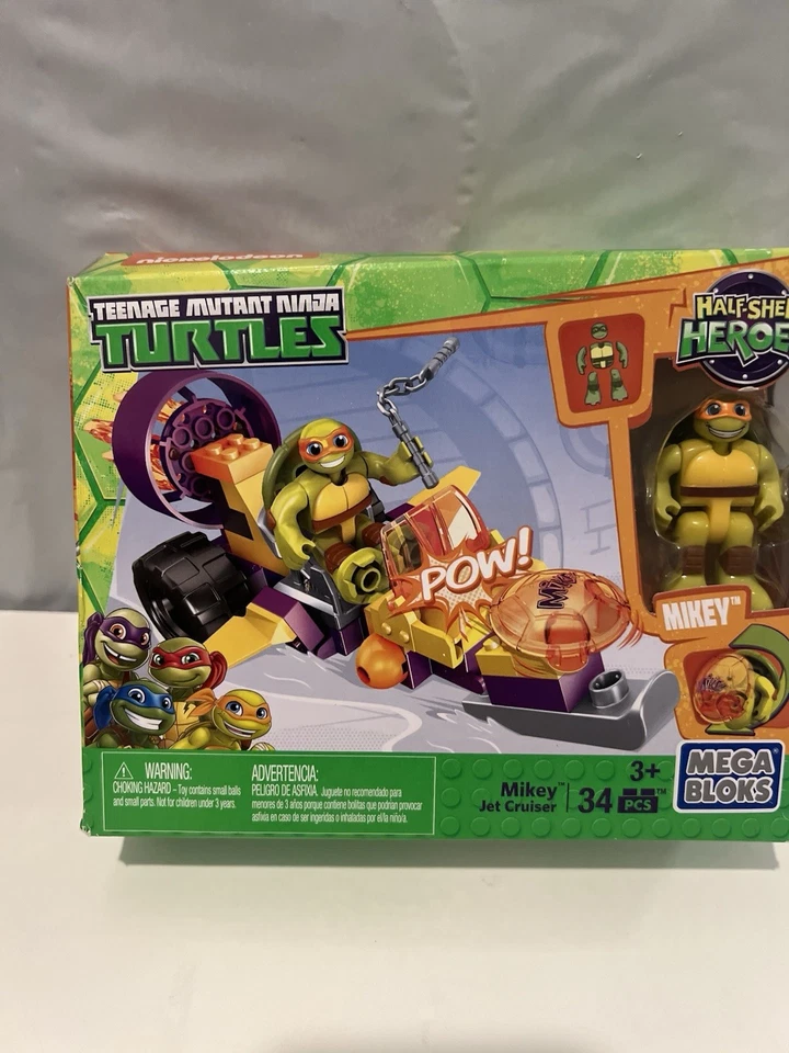 Mega Bloks TMNT Half-Shell Heroes Mikey Jet Cruiser New Sealed  - Image 4 of 4