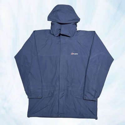 Mens Blue Berghaus Gore-Tex Hooded Waterproof Jacket - Size XXL (2XL) A281