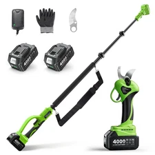 2-in-1 Pruning Shears Cordless: 1.2" Cutting Diameter Pole Pruners - 2 Pcs 4....