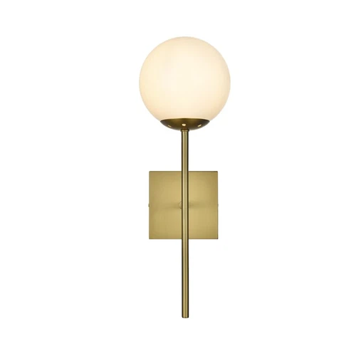 Living District Neri 1 Light 6" Wall Sconce, Satin Gold/White - LD2360SG - Picture 1 of 1