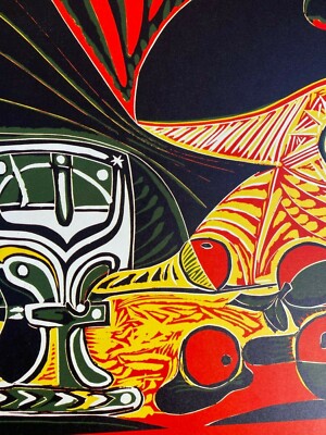 1969年開催Picasso Linocuts 展の為のリトグラフ ポスター Pablo
