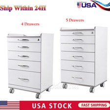 4/5 Drawers Dental Mobile Trolley  Medical Rolling Cabinet Cart & 360° wheels