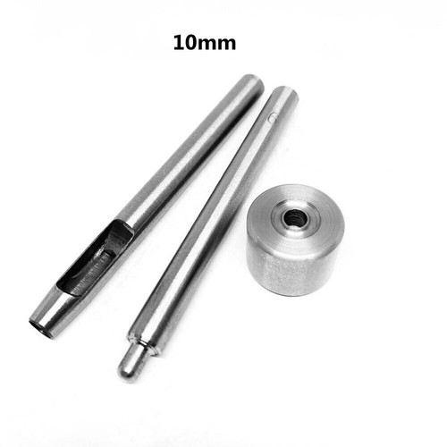 3pcs Eyelet Hole Punch Die Tool Grommet Snap Rivet Setter Leather Craft Clothing - Picture 26 of 29