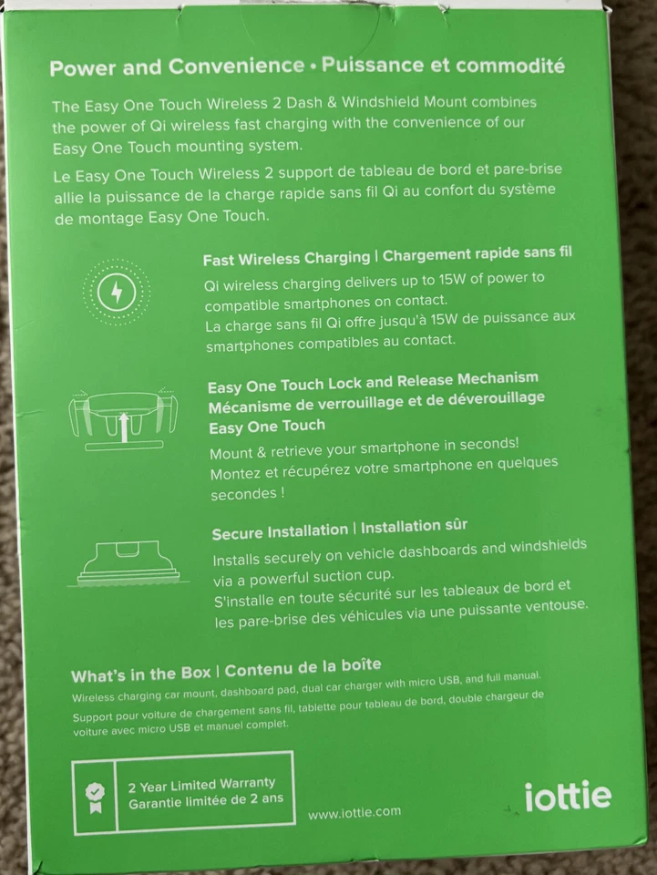 iOttie Easy One Touch Wireless 2 Car & Desk Mount with 10W Qi Wireless Charging - Image 3 of 4