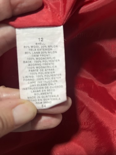 SZ 12 ROTHSCHILD WOOL BLEND FUR HOOD VICTORIAN RED SWING COAT JACKET CHURCH KATE - Picture 21 of 24