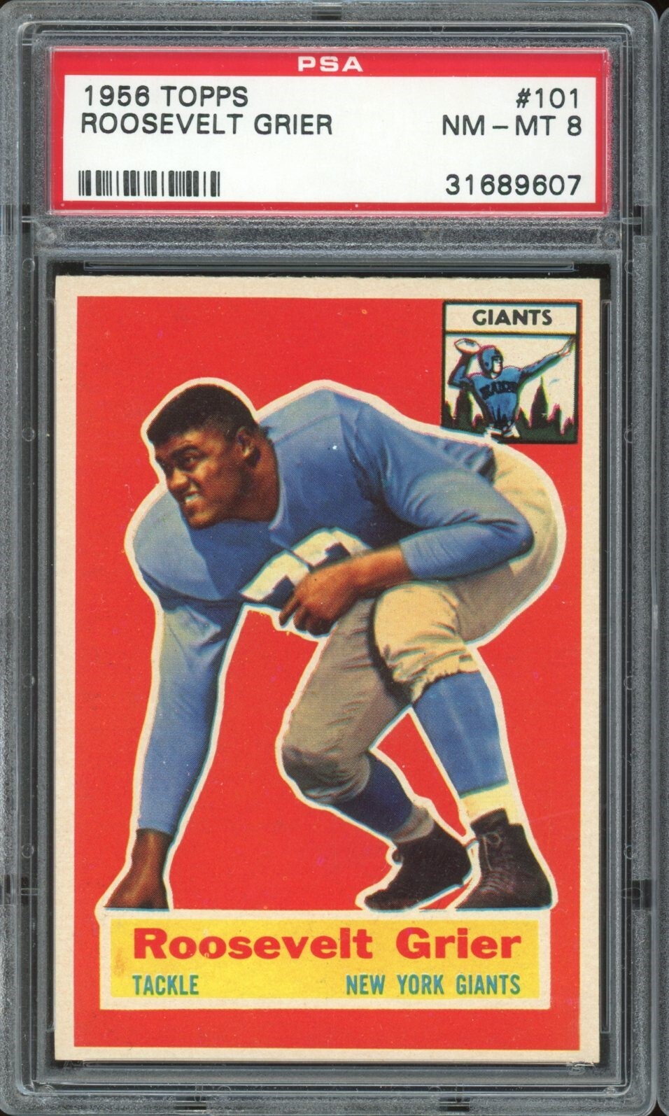 1956 Topps Football #101 Roosevelt Grier PSA 8