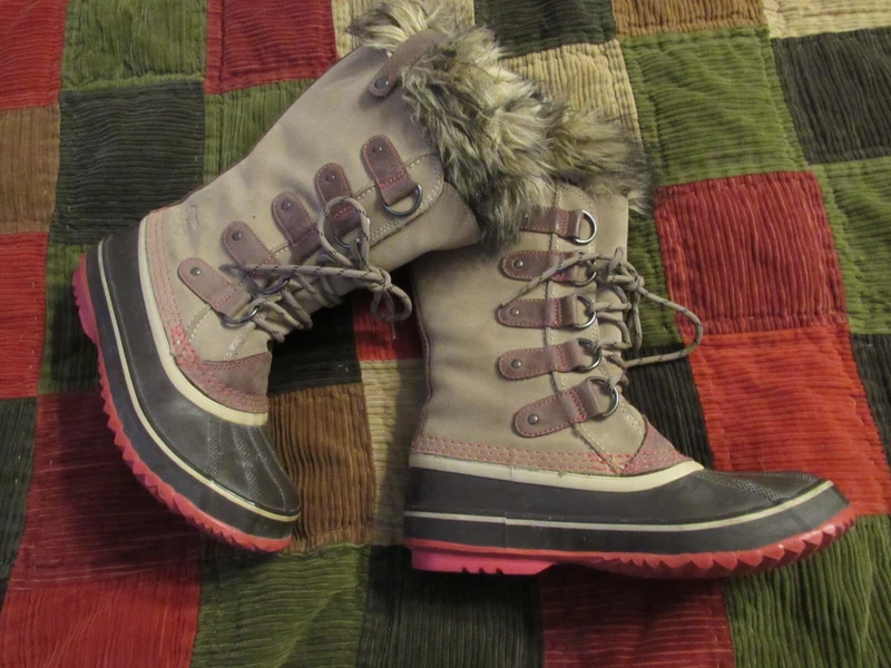 sorel joan of arctic tall mid calf suede fur waterproof lace boots