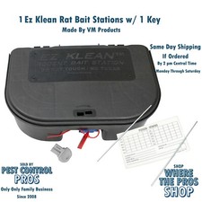 1 EZ KLEAN Rat Mouse Rodent Control Bait Box Station Tamper Proof Station 1 Key