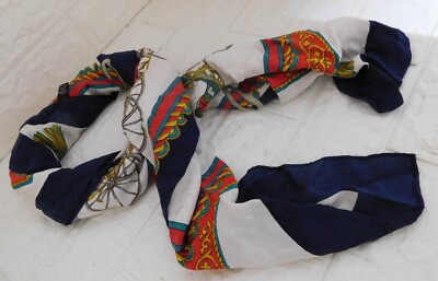 Foulard Vintage 100% Soie – Femme – 88 X 90 Cm – Années 80