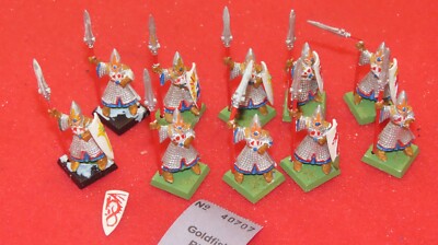 Games Workshop Warhammer High Elves Elf Warriors Spearmen Archers Painted 1990s