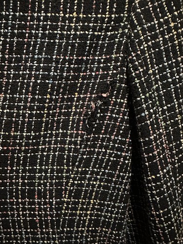 80s 90s Vintage Sag Harbor Blazer Black & White Multicolor Blazer Jacket Size 12 - Picture 10 of 10