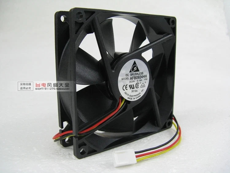 Delta AFB0924HH cooling fan DC 24V 0.18A 92x92x25mm 3-Pin - Image 2 of 4