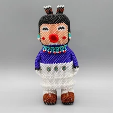 NATIVE AMERICAN BEADWORK-LARGE NAVAJO KACHINA by FERRELL ZEENA-HOPI