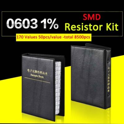 100 Pz Kit Set Assortimento Resistenza SMD SMT 0603 1/10 W 1% 0 - Foto 9