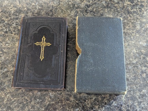1890 Salmebog Norwegian Pocket Bible w/ Case Decorah Iowa VERY NICE - Imagen 1 de 11