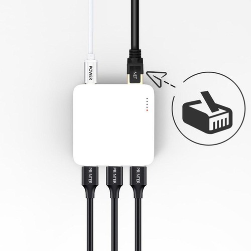 Blue-TH USB Print Server Networking with 3-Port Ethernet Printers✨k For MF D4P7 - Picture 2 of 19