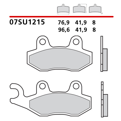 Paire Plaquette de Frein Arrière BREMBO Triumph Scrambler 900 06> - Photo 1/9