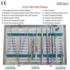 Professional Dentist 12Pcs Soft Tissue Dissection Kit for Oral Surgery OROAX