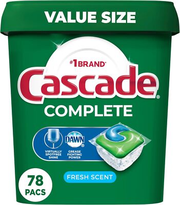 Cascade for Dishwasher Pods Fresh Scent ActionPacsf Detergent Pods 78 Count