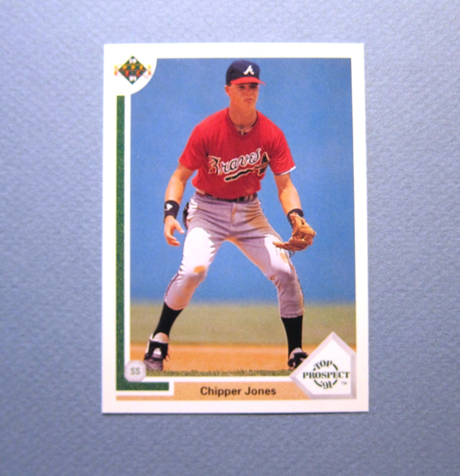 1991 Upper Deck #55 - Top Prospect '91 - Chipper Jones - RC - Atlanta Braves