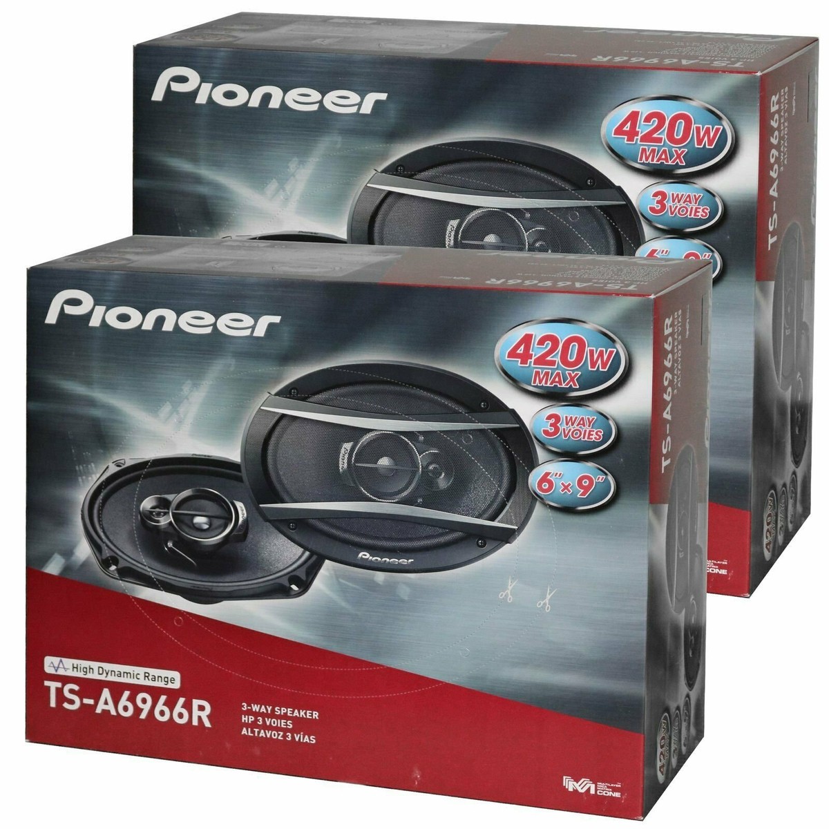 Pioneer (2) PAIRS TS-A6966R 6x9