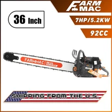 92cc Pro Gas Chainsaw with 36'' Bar Chain Compatible with MS660 For Milling Tree