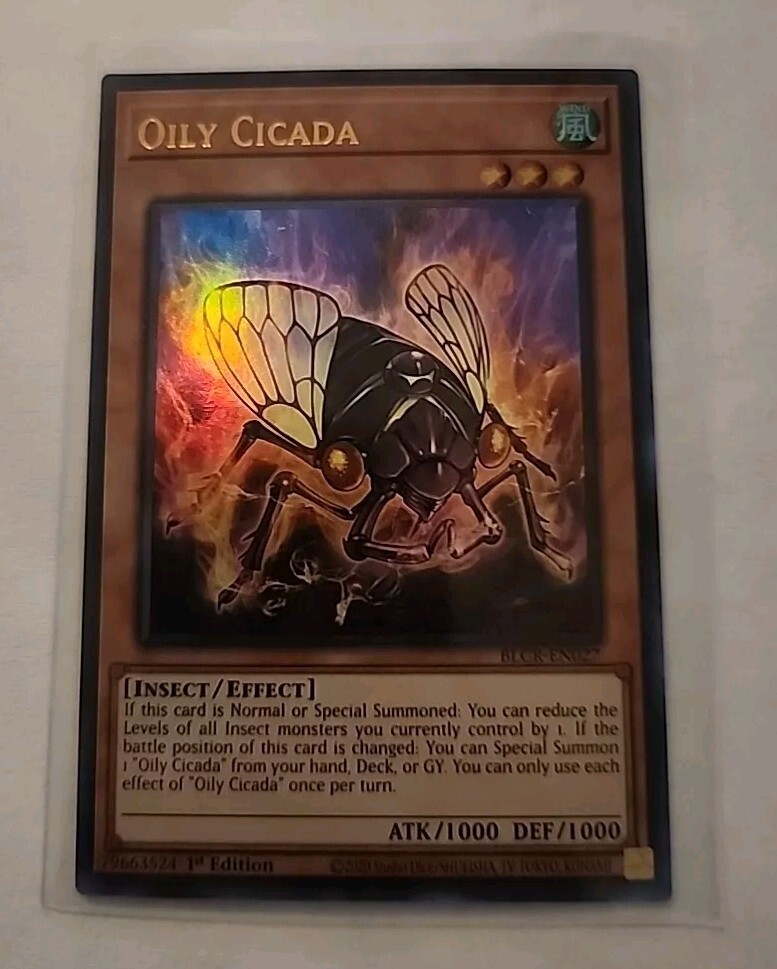 BLCR-EN027 Oily Cicada :: Ultra Rare 1st Edition Mint YuGiOh Card