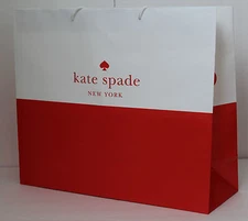 Kate SPADE Shopping Paper Gift Bags - Red & White 18.5" x 16" x 7"