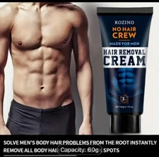 Rozino No Hair Crew Made For Men Hair Removal Cream Net 60g 2.11 Fl. Oz