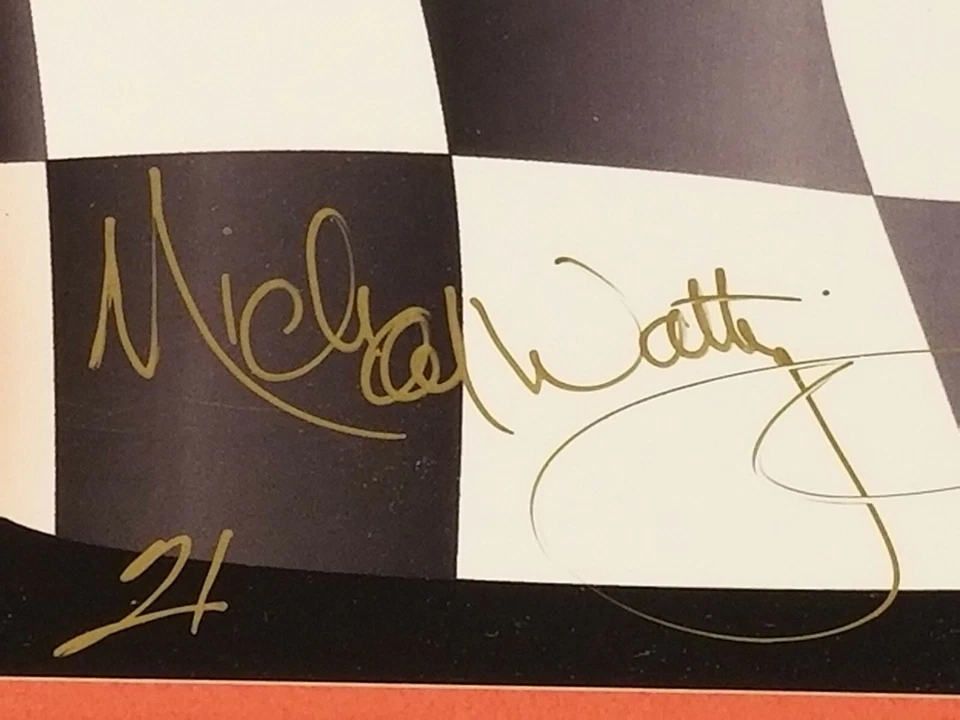 NASCAR Michael Waltrip Firmado 1996 # 21 Citgo Foto Diecast Tarjeta Colección Foto 2 de 4