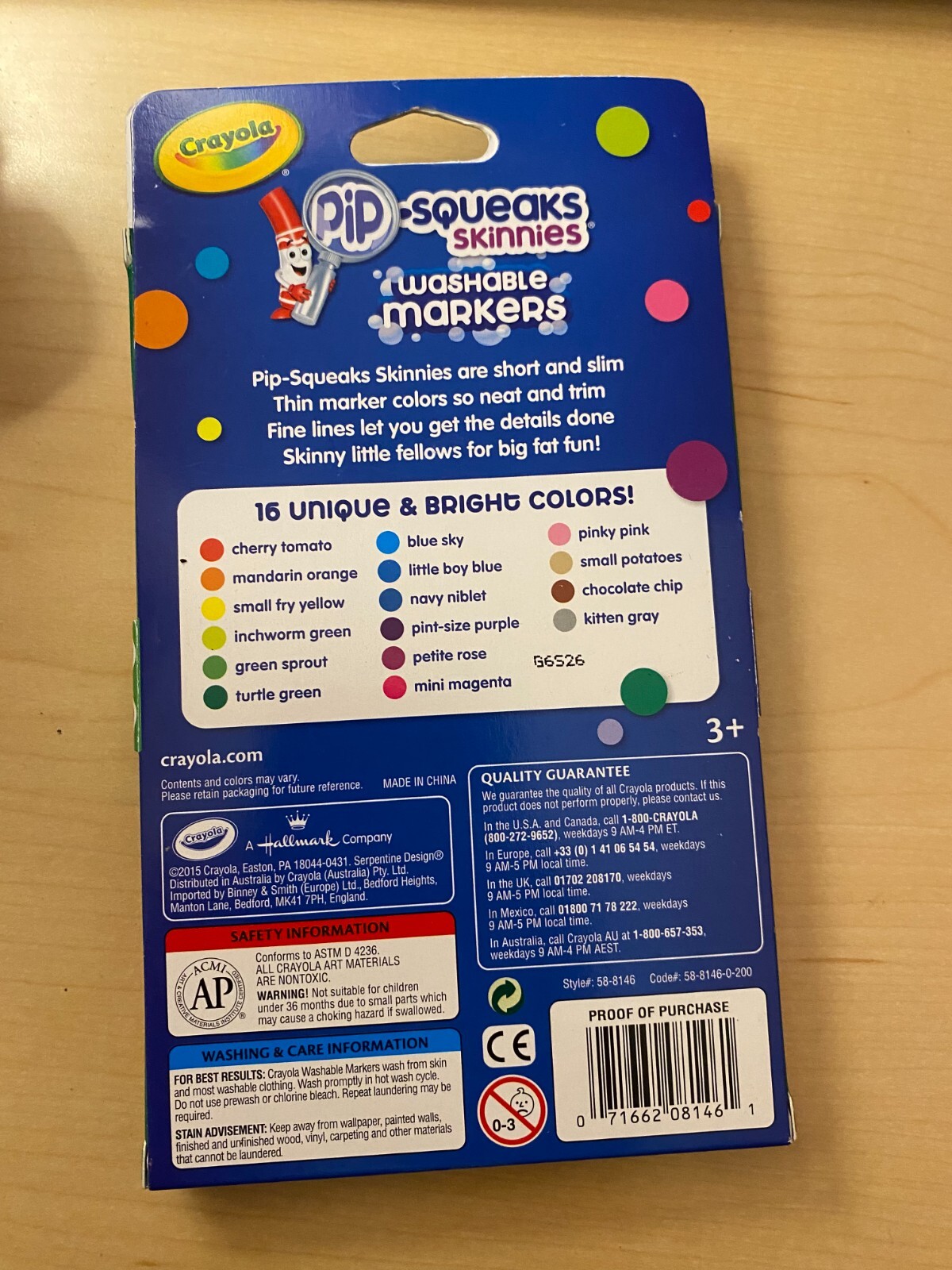 Crayola Pip-Squeaks Skinnies - Washable Markers - Set of 16 Markers -  Fine Tip