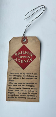 Vintage Eisenbahn Express Agentur Versandschild an John Hancock Mutual Life Ins.