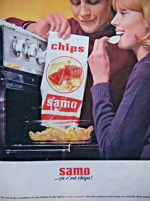 PRESSEWERBUNG 1964 SAMO ES IST KNUSPRIGE CHIPS - ADVERTISING