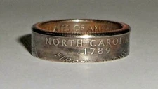 "Sealed" N CAROLINA US STATE QUARTER handcrafted coin ring or pendant size 4-14
