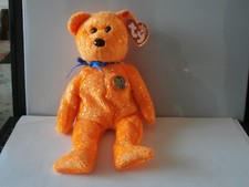 TY RETIRED Beanie Baby / Babies DECADE the ORANGE BEAR  MWMT
