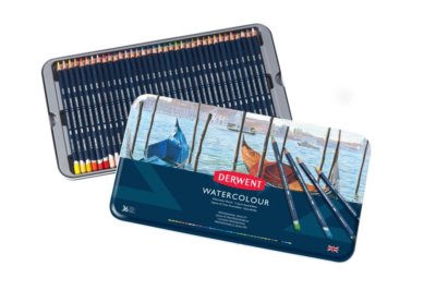 Derwent Aquarellstifte 36 Dosen Set - Profi Farben, wasserlöslich