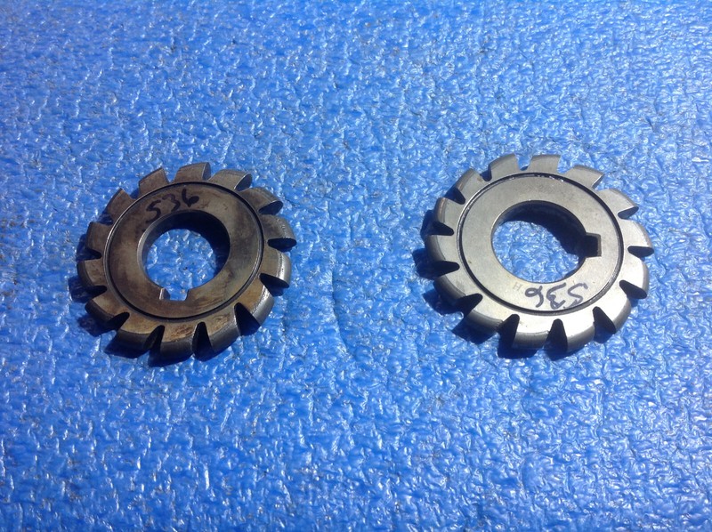 convex milling cutters, 9/32 x 2 1/2 x 1"