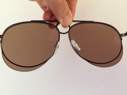 CHLOE Women's New CE144S 028 Nickel Frame Brown Mirror Lens Aviator Sunglasses - Picture 11 of 12