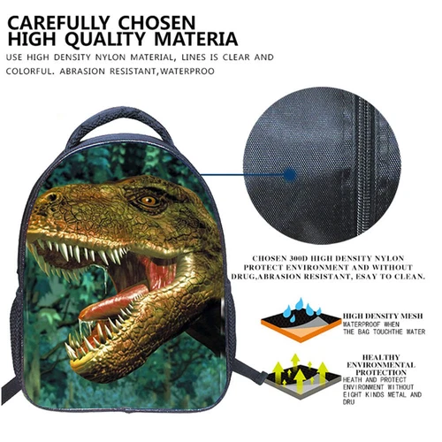 Kids Schoolbag 3D Cartoon Dinosaur Boys Backpack Dinosaur Backpack Schoolbag US - Bild 9 von 45