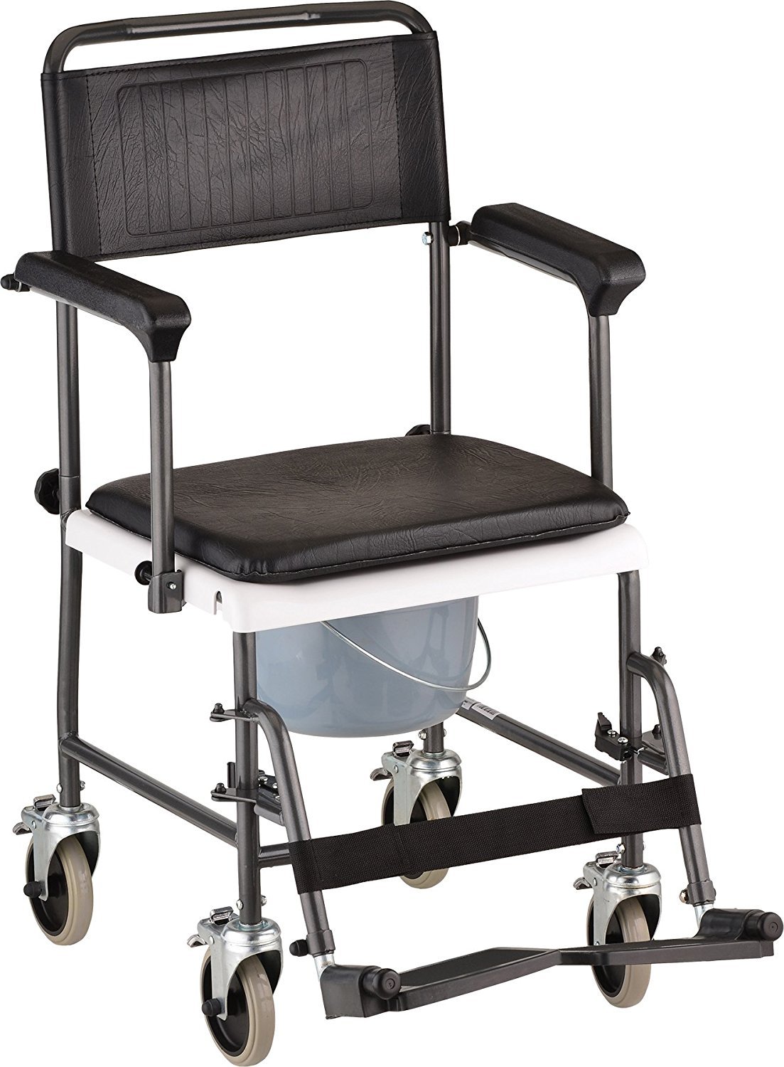 NOVA 8805 Drop Arm Transport Chair Commode 797978620339 eBay