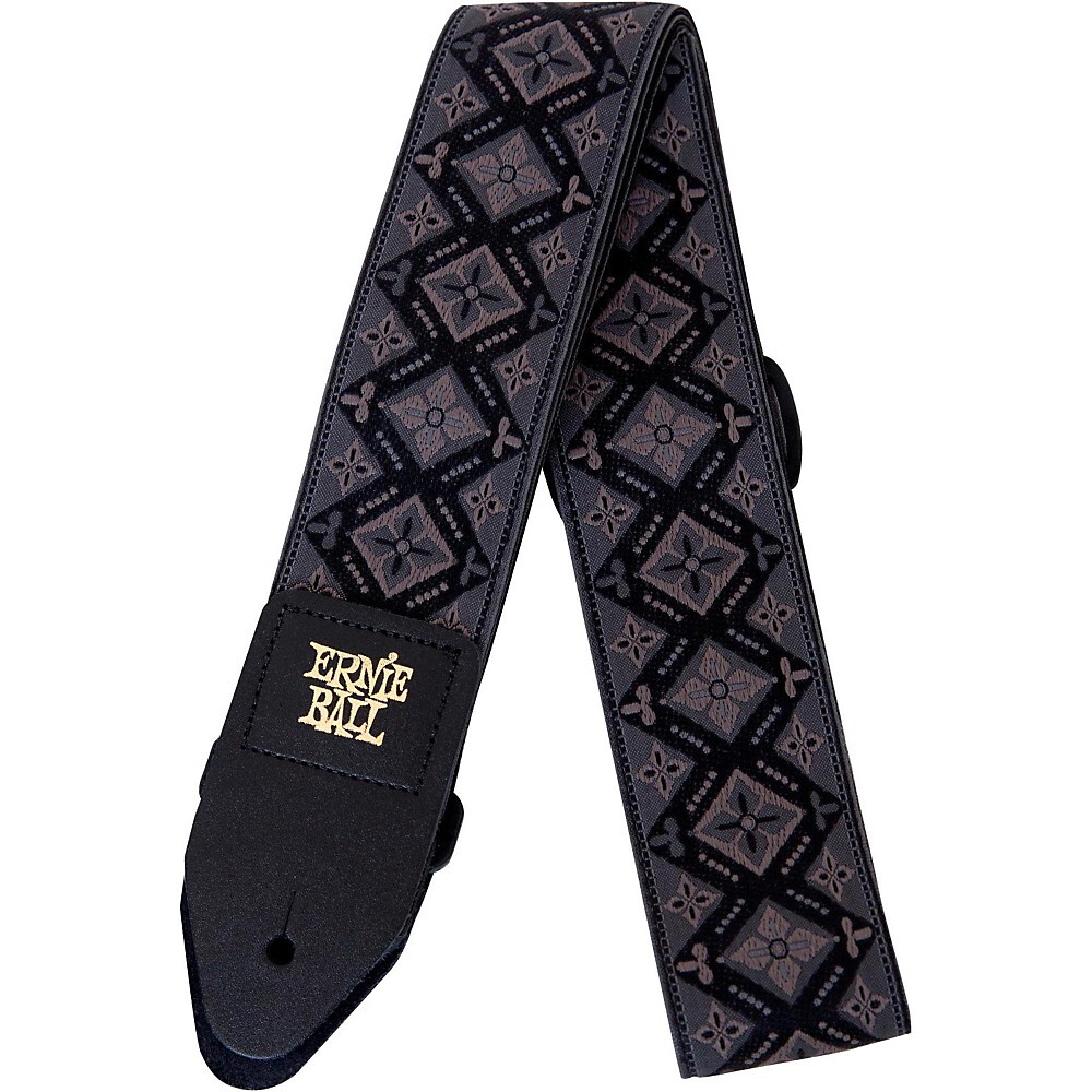 Жаккардовый ремешок для гитары Ernie Ball из полипропилена Regal Black