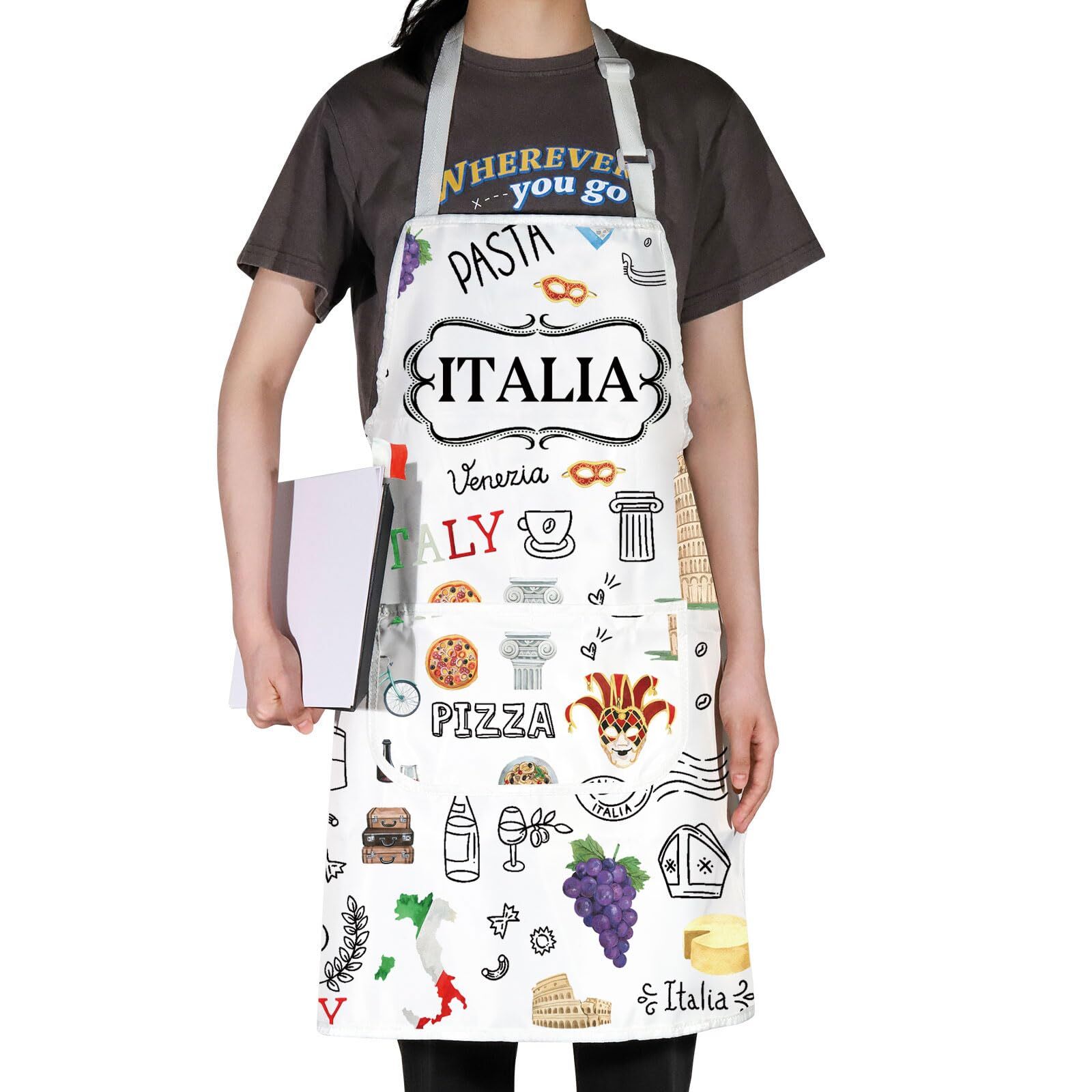 Italian Kitchen Apron Italy Cooking Apron Italian Chef Apron Italian Themed A...