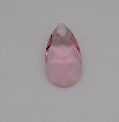 Swarovski Crystal Light Rose Pear 6106 Pendant; 2 Sizes: 16mm or 22mm