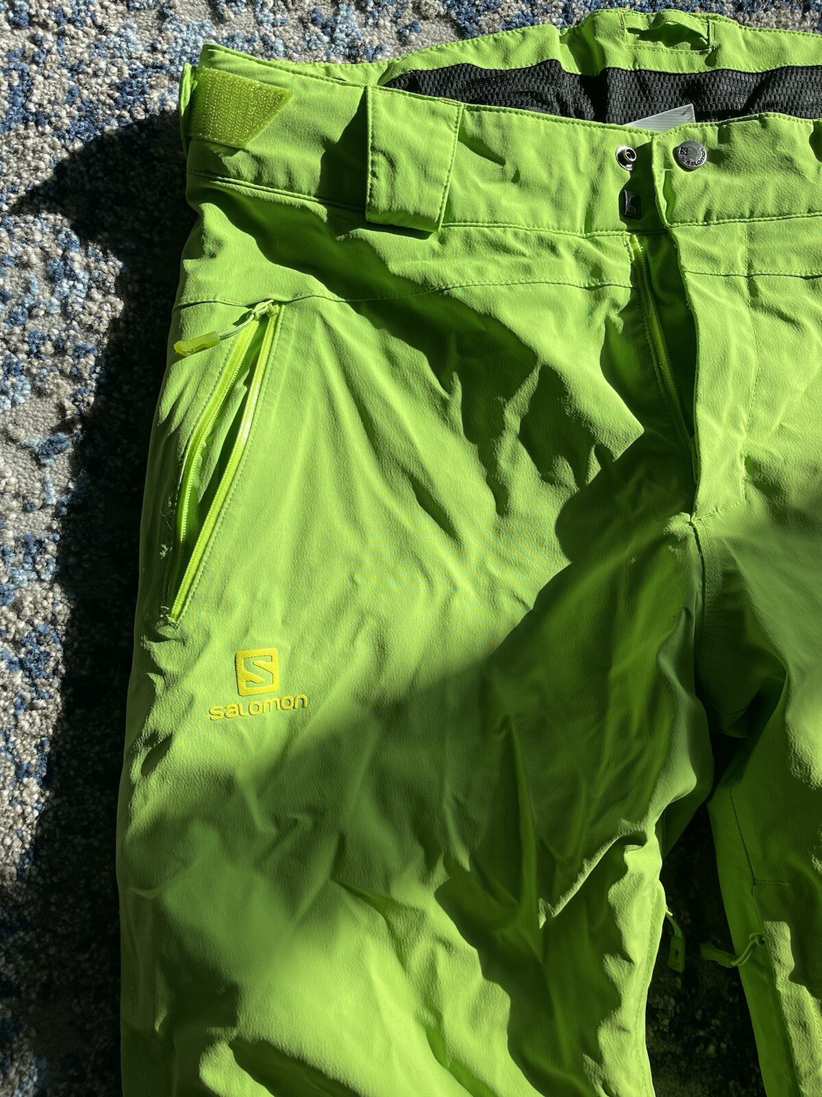 Pantaloni da sci neve Salomon QST nuovi con etichetta taglia large donna cuciture lunghe