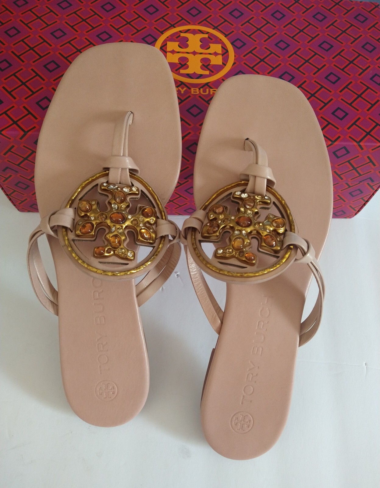 Tory Burch Jeweled Miller Sandals NWOT Size 8 | eBay