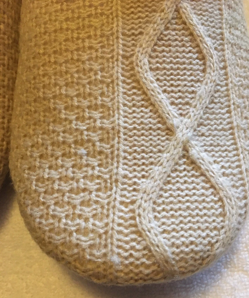 Zapatillas de mujer grandes (11-12) beige de punto con espuma cómoda... Foto 2 de 4