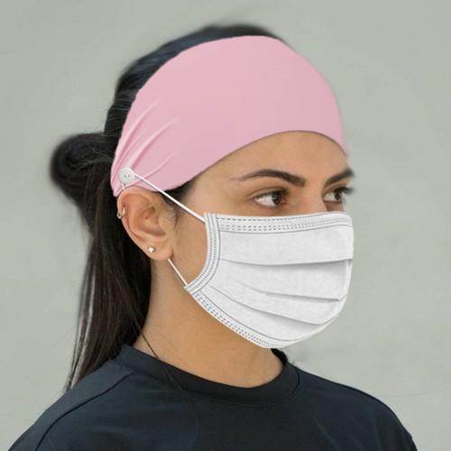 Button EX Dry Holder Ears Face Wearing Quick Protect KAU Sports Headband Sweat - Picture 7 of 15