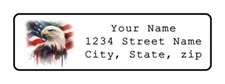 400 Personalized Eagle American Flag Return Address Labels Stickers 1/2"x1 3/4"