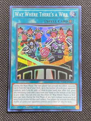 YuGiOh! - Way Where There's A Will LEDE-EN067 Super Rare 1st Edition Near  Mint