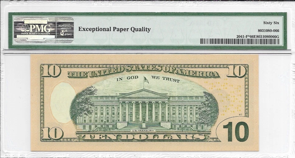 2009 $10 ATLANTA * STAR * ⭐️ FRN. PMG GEM Uncirculated 66 EPQ Banknote. SCARCE - Image 3 of 3